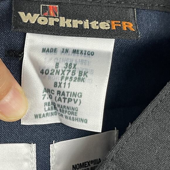 Workrite FR Pants Mens 36x31 Black Fire Resistant ARC 7 Cat 1 Nomex Workwear - Picture 12 of 15